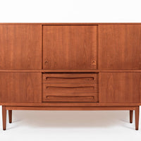 Mid-Century Danish Teak Tall Sideboard or Bar Cabinet by Johannes Andersen