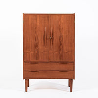 Mid Century Danish Teak Wood Storage or Bar Cabinet