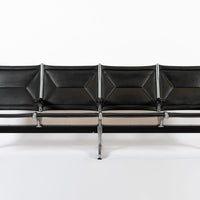 Mid Century Eames for Herman Miller Black Tandem Sling Seating 1990s
