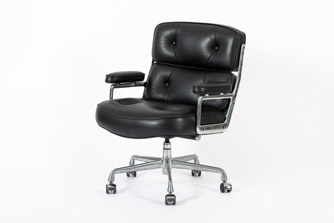 Eames Herman Miller Time Life Black Leather Office Chair