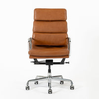 Herman Miller Eames Tall Brown Leather Desk Chair Soft Pad