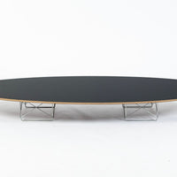 Eames Surfboard ETR Coffee Table for Herman Miller, Black Mid Century Modern Table