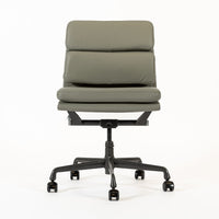 Herman Miller Eames Gray Leather Desk Chair Soft Pad 2000s
