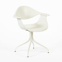Mid Century White Swag Chair by George Nelson for Herman Miller