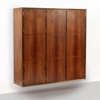 Exceptional Mid Century Danish Modern Floating Rosewood Wall Cabinet 1950s