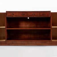 Antique Italian Art Deco Wood Sideboard Credenza or Bar Cabinet 1940s
