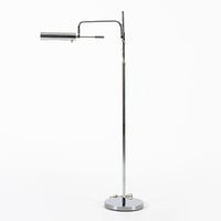 Mid Century Silver Floor Lamp Sarfatti Style