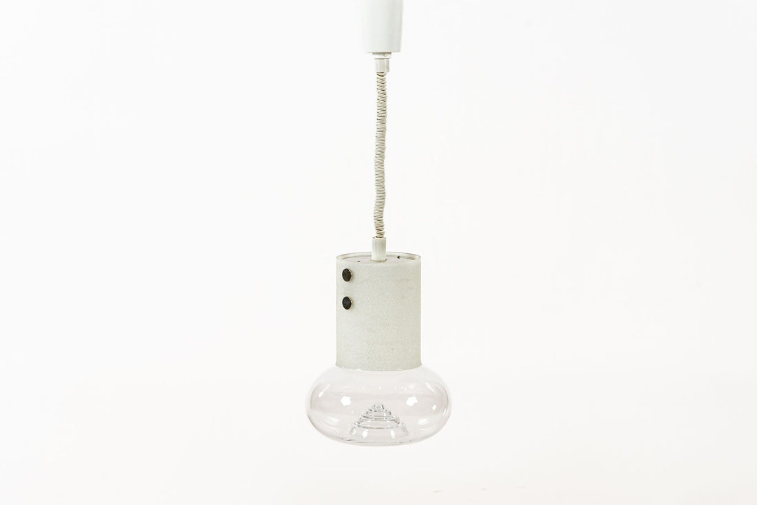 Mid Century Swedish Modern Glass Pendant Lamp by Orrefors