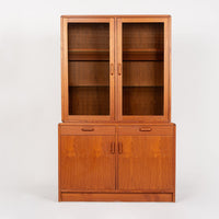 Mid Century Danish Teak Bookcase Wall Unit or China Cabinet