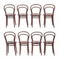 Vintage Bent Wood Cafe Bistro Chairs by Drevounia, Set of 8