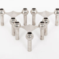 Mid Century Silver Candleholders by BMF Nagel Quist