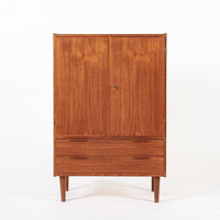 Mid Century Danish Modern Teak Wood Storage or Bar Cabinet