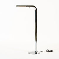 Vintage Mid Century Silver Tubular Steel Floor Lamp by Sonneman