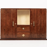 Antique Art Deco Walnut Wood Bar Cabinet or Sideboard 1940s