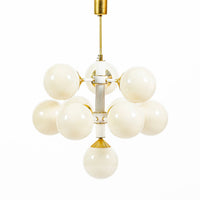 Mid-Century Modern Sputnik Chandelier by Szarvasi, Hungary 1970s, 3x Available