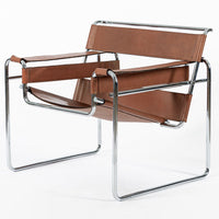 Mid Century Brown Wassily Lounge Chair by Marcel Breuer
