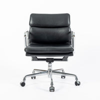 Eames for Herman Miller Soft Pad Black Leather Desk Chair 2000s