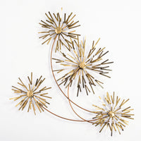 Vintage Mid Century Metal Wall Art Sculpture by Curtis Jere, 1983