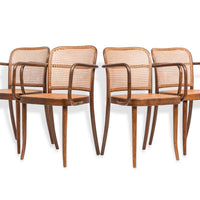 Mid Century Bentwood & Cane Cafe Chairs by Joseph Hoffman for Stendig