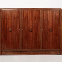 Antique French Art Deco Mahogany Sideboard Cabinet by Andre Sornay