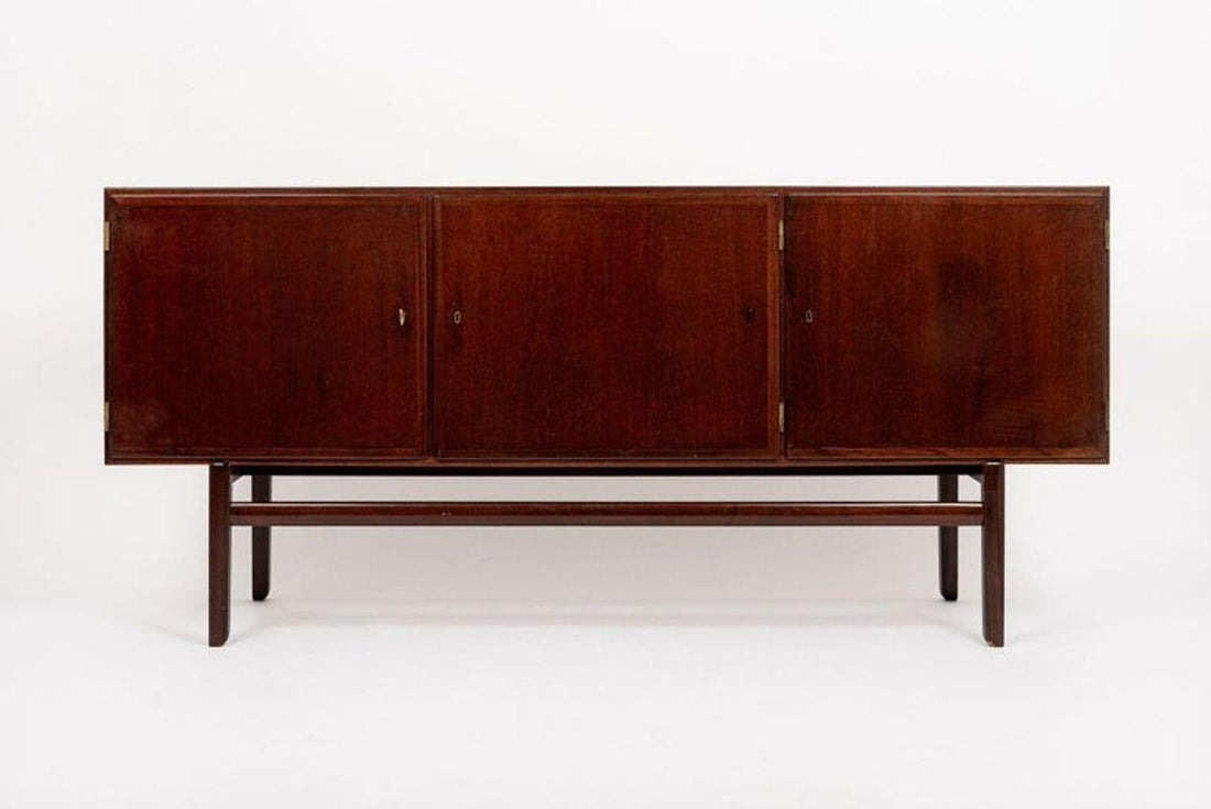 Mid Century Wood Sideboard Cabinet or Credenza by Ole Wanscher