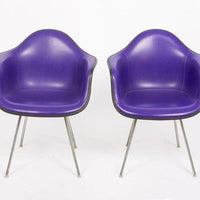 Mid Century Purple DAX Lounge Chairs by Eames for Herman Miller, 1960s