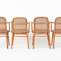 Vintage Bent Wood & Wicker Cafe Chairs by Josef Hoffman for Ligna