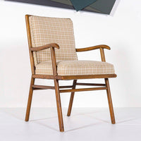 Mid Century Wood & Upholstery Arm Chair by Robsjohn-Gibbings for Widdicomb