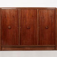 Antique French Art Deco Mahogany Sideboard Cabinet by Andre Sornay