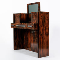 Antique French Art Deco Macassar Ebony Vanity Cabinet by Georges Champion (attr)