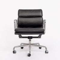 Eames Herman Miller Black Leather Desk Chair Soft Pad 2001