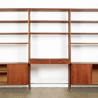 Mid-Century Modern Teak Wall Unit Bookcase RY100 by Hans Wegner for Ry Møbler, 1960s