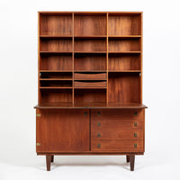 Mid-Century Danish Teak Secretary Desk Bookcase by Peter Løvig Nielsen, 1960s