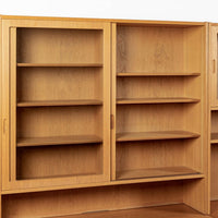 Mid Century Danish Oak Wood Shelving & Display Cabinets by Poul Hundevad