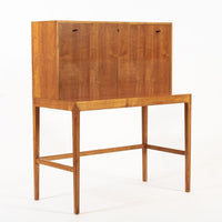 Exceptional Mid Century Danish Drop-Front Secretary Desk & Wall Shelf by Ditzel