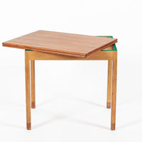 Mid-Century Danish Small Wood Extendable Dining or Game Table by SKM