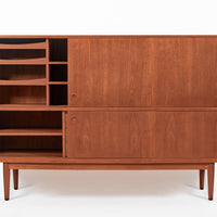 Mid-Century Danish Teak Tall Sideboard or Bar Cabinet by Johannes Andersen