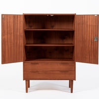 Mid Century Danish Teak Wood Storage or Bar Cabinet