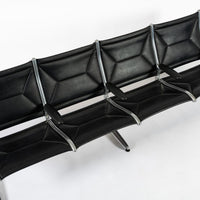 Mid Century Eames for Herman Miller Black Tandem Sling Seating 1990s