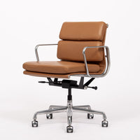 Eames Herman Miller Brown Leather Desk Chair Soft Pad 2000s