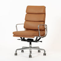 Eames for Herman Miller Aluminum Group Soft Pad Brown Office Chair