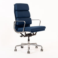 Herman Miller Eames Tall Navy Blue Fabric Desk Chair Soft Pad