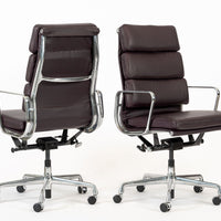 Eames for Herman Miller Tall Dark Purple Desk Chairs Set of 2