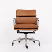 Mid Century Brown Leather Office Chair by Eames for Herman Miller 2000s