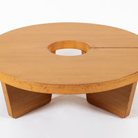 Mid Century Mahogany Wood Nuclear Coffee Table by Harvey Probber