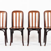 Antique Bentwood Bistro Cafe Chairs by Josef Hoffman for Thonet