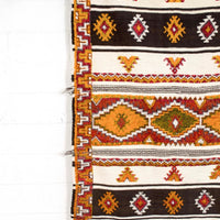 Vintage Moroccan Tribal Berber Orange Wool Floor Rug