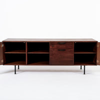 Mid Century Walnut Wood File Cabinet Credenza by Jens Risom