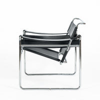 Vintage Mid Century Black Wassily Chair by Marcel Breuer (attr.) 1970s
