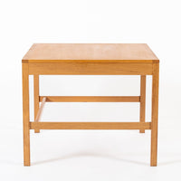 Mid Century Danish Square Oak Wood Coffee Table by Borge Mogensen